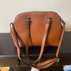 Naturalizer leather medium brown with gold trimming handbag